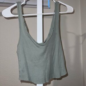 BDG teal cropped tank top